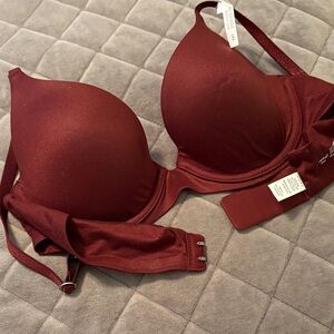 Aerie real Sunnie full coverage Elegant Burgundy Women's Bra. 34A